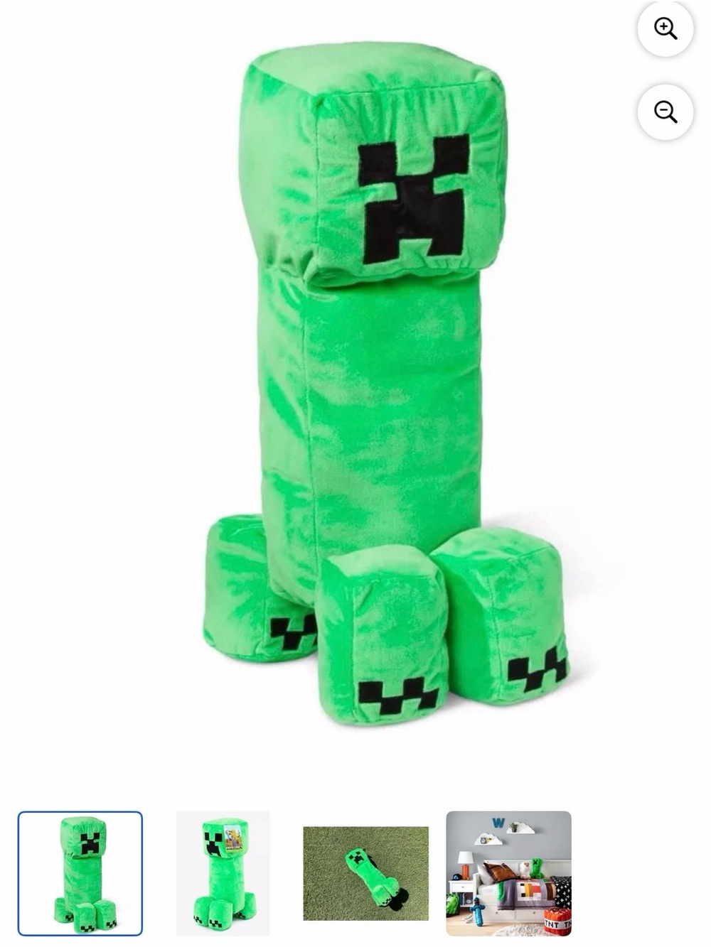 Minecraft Creeper Kids Pillow Buddy 19 inch tall